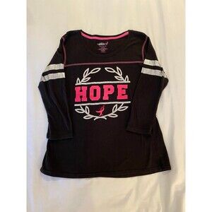 Susan G Komen Blouse Women’s Top  Large “HOPE” T shirt Help Cure Breast Cancer!